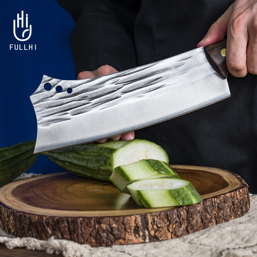 12pcs Butcher Knife Set Hand Forged chef knife Boning Knife With Sheath High Carbon Steel Carving Knife Fish Knife Chef Knife For Kitchen, Camping, BB