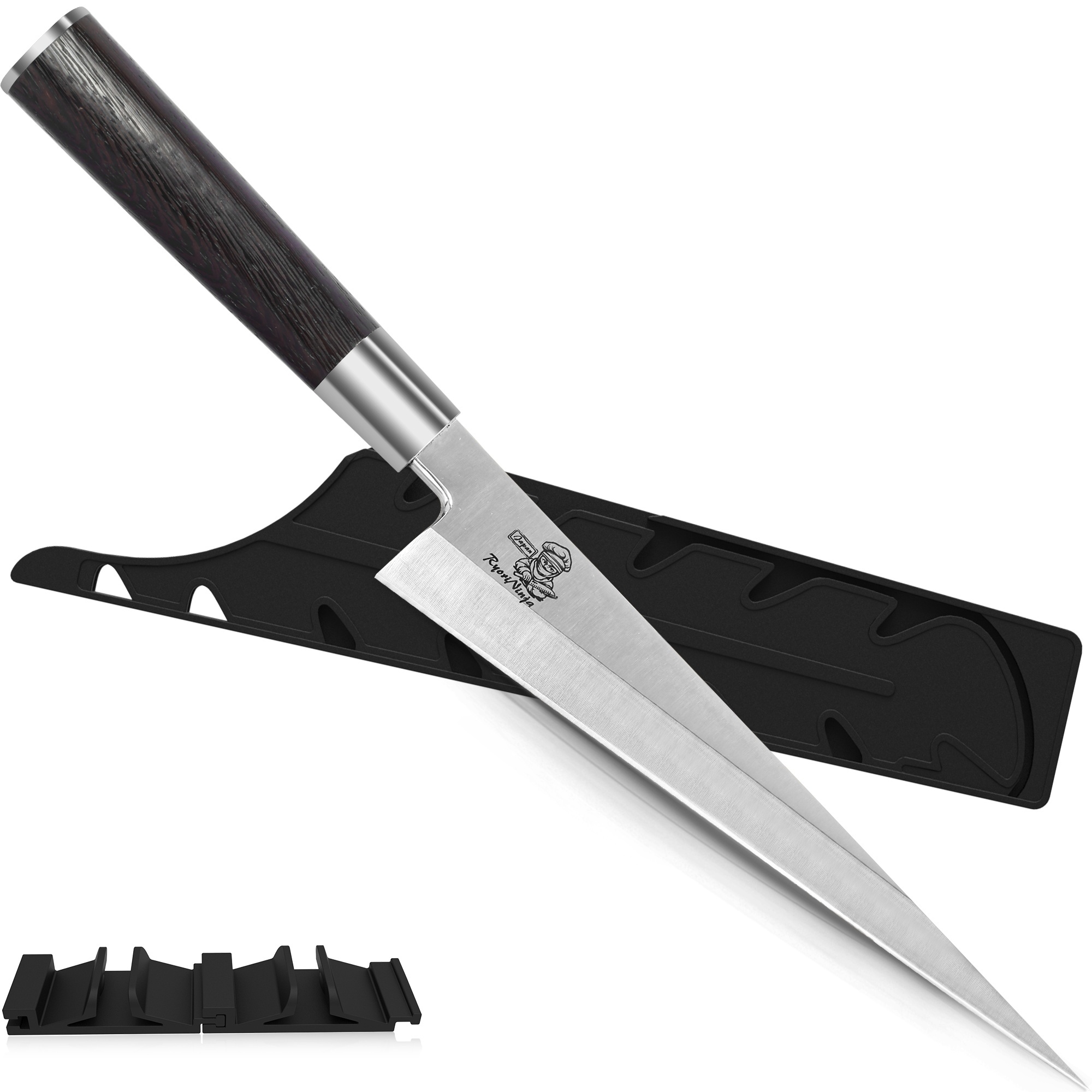 RyoriNinja Dexter Best Fillet Knife 8.5 inch Japanese Steel Fish Honesuki Knife, Professional stainless Steel Kitchen Chef Knife for cooking with Gift Box for Men and Women