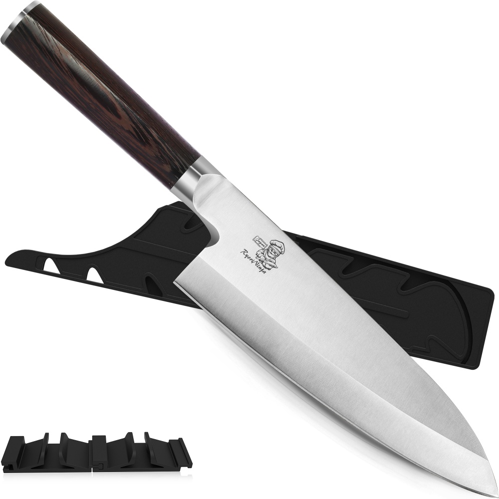 RyoriNinja Dexter Deba Knife Japanese Steel Kitchen Chef Knife, Professional stainless Steel Fish Fillet Knife for cooking with Gift Box for Men and Women