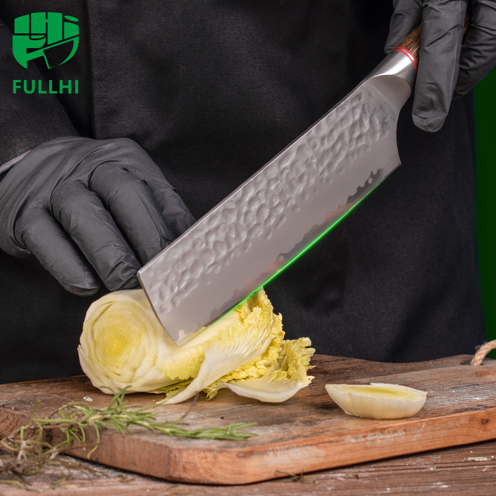 FULLHI Knife Set 12pcs Japanese Knife Set, Multiple Colour Premium German Stainless Steel Kitchen Knife Set with Knife roll package