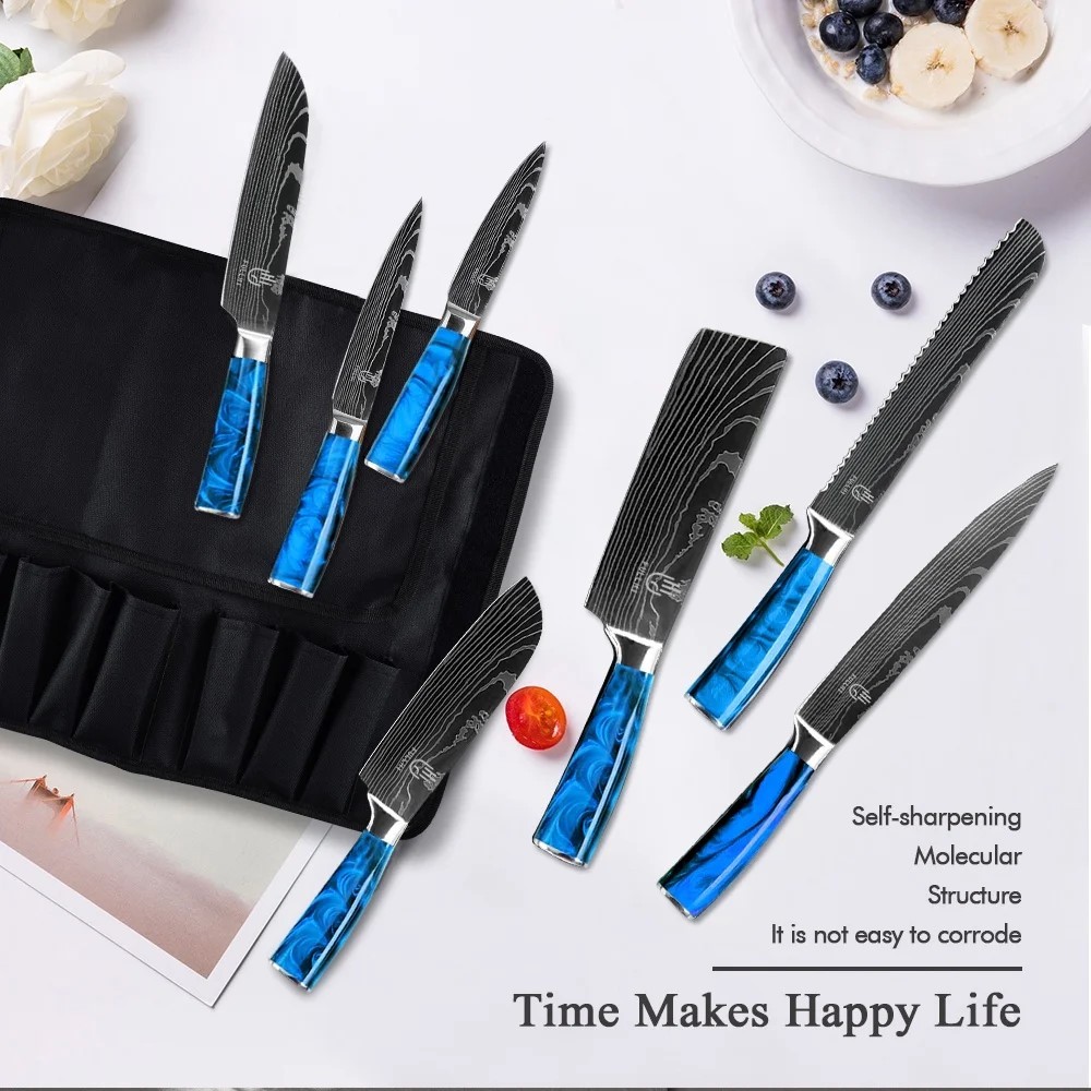 FULLHI Best Knife Set, 14pcs Japanese Knife Set, Premium German Stainless Steel Kitchen Knife Set