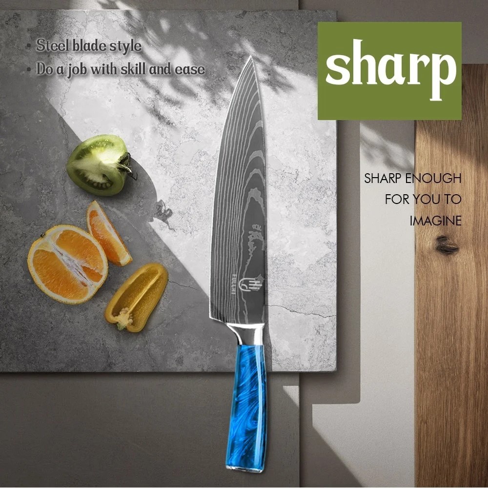 FULLHI Best Knife Set, 14pcs Japanese Knife Set, Premium German Stainless Steel Kitchen Knife Set