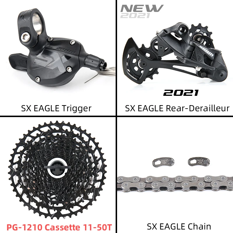 2021 SRAM SX EAGLE 4 Kits Groupset 1x12 12 Speed 11-50T MTB Bike
