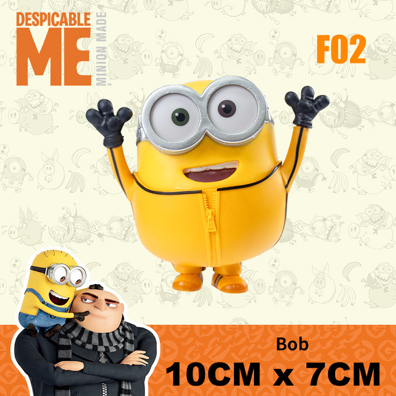 Minions Action Figures Bob Kevin Stuart Movable Model Toys Cute Collectible Desk Decor Gift for Kids Fans