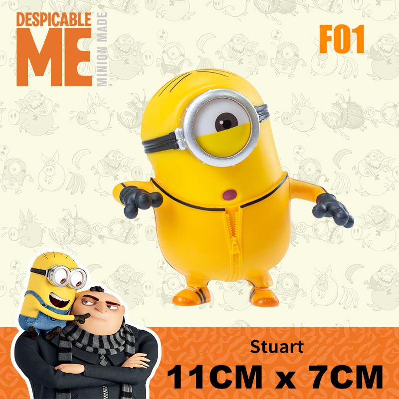 Minions Action Figures Bob Kevin Stuart Movable Model Toys Cute Collectible Desk Decor Gift for Kids Fans