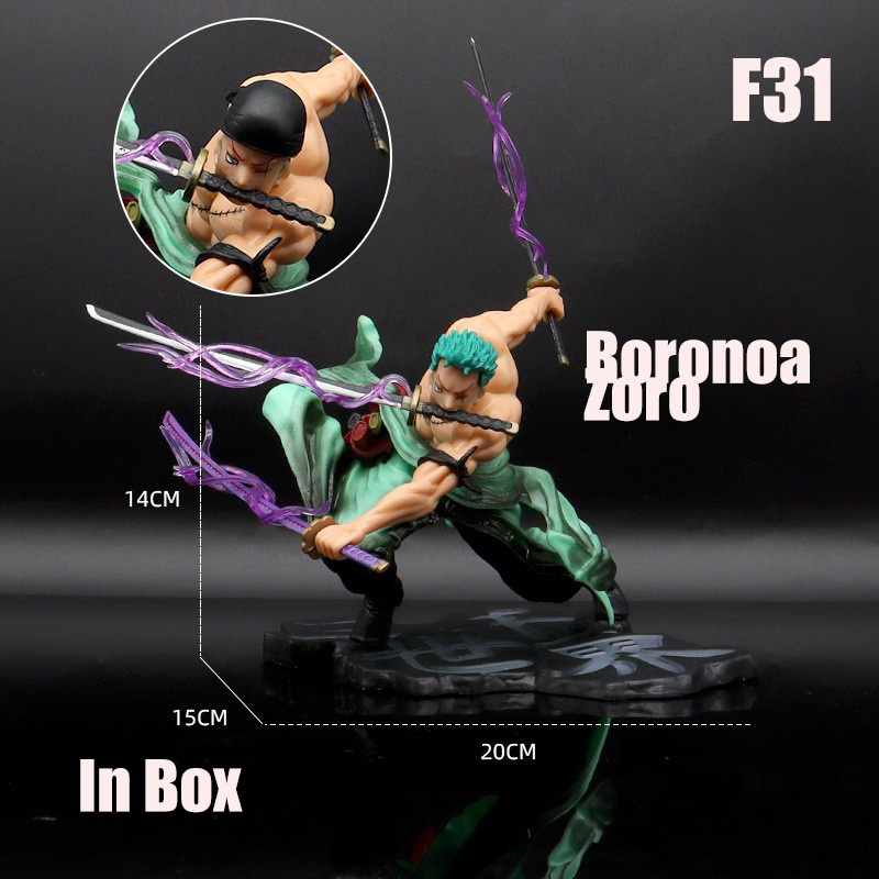 One Piece Roronoa Zoro Three Sword Style Figure Three Thousand Worlds Anime Model Desktop Decoration