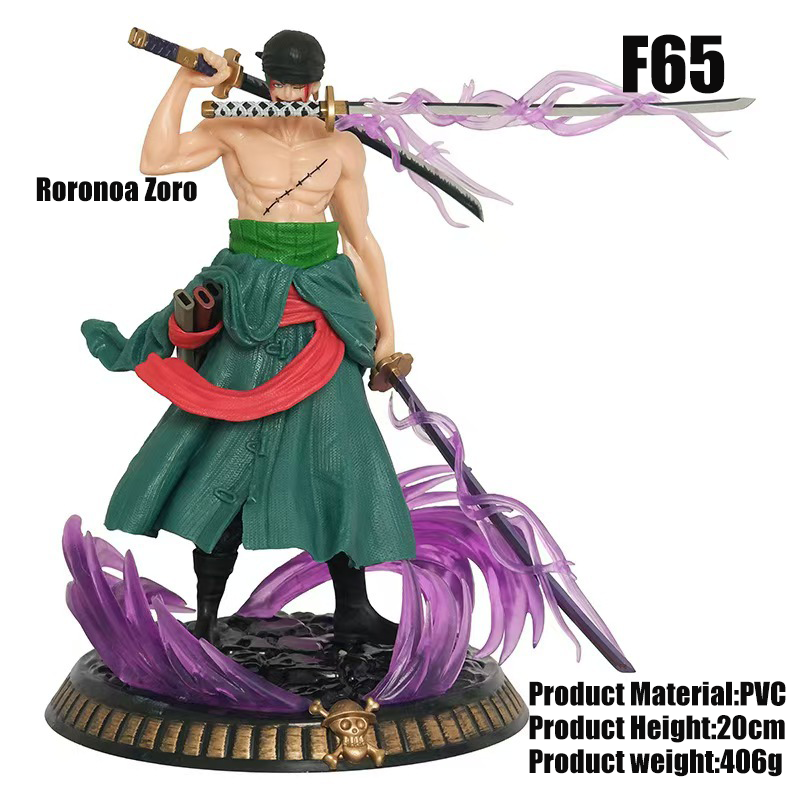 Roronoa Zoro One Piece Anime Statue  Figure Three Sword Style Dual-Head Scene PVC Model Collectible Toy  Gift Third Party Versio