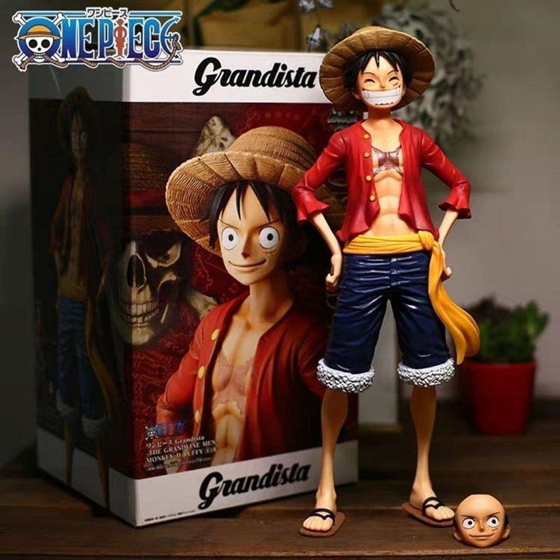Monkey D. Luffy Statue Action Figure Confident Smile One Piece Inspired Minifigure Building Blocks Toy Third Party Collectible Gift