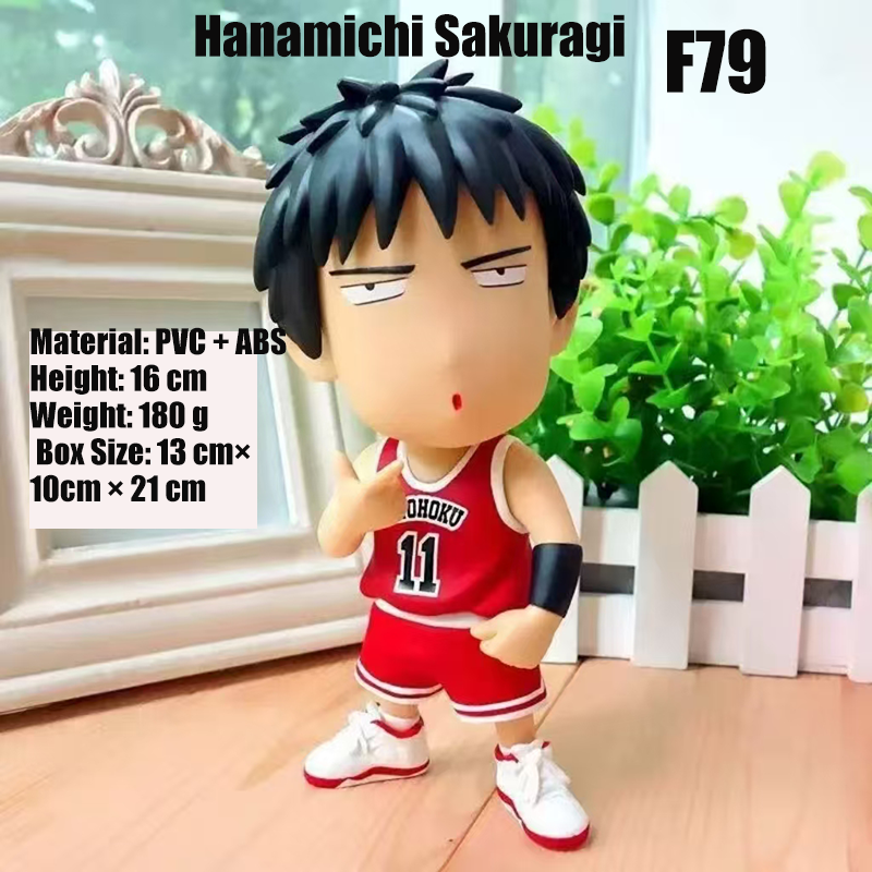 Slam Dunk Anime Action Figure Sakuragi Hanamichi Rukawa Kaede Chibi Basketball PVC ABS Collectible Model Unofficial Third-Party