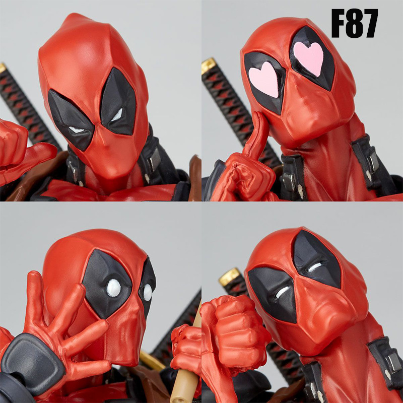 Deadpool 2.0 Action Figure Grey Red Yamaguchi Style Movable Joint Marvel Hero PVC Collectible Model Unofficial Third-Party