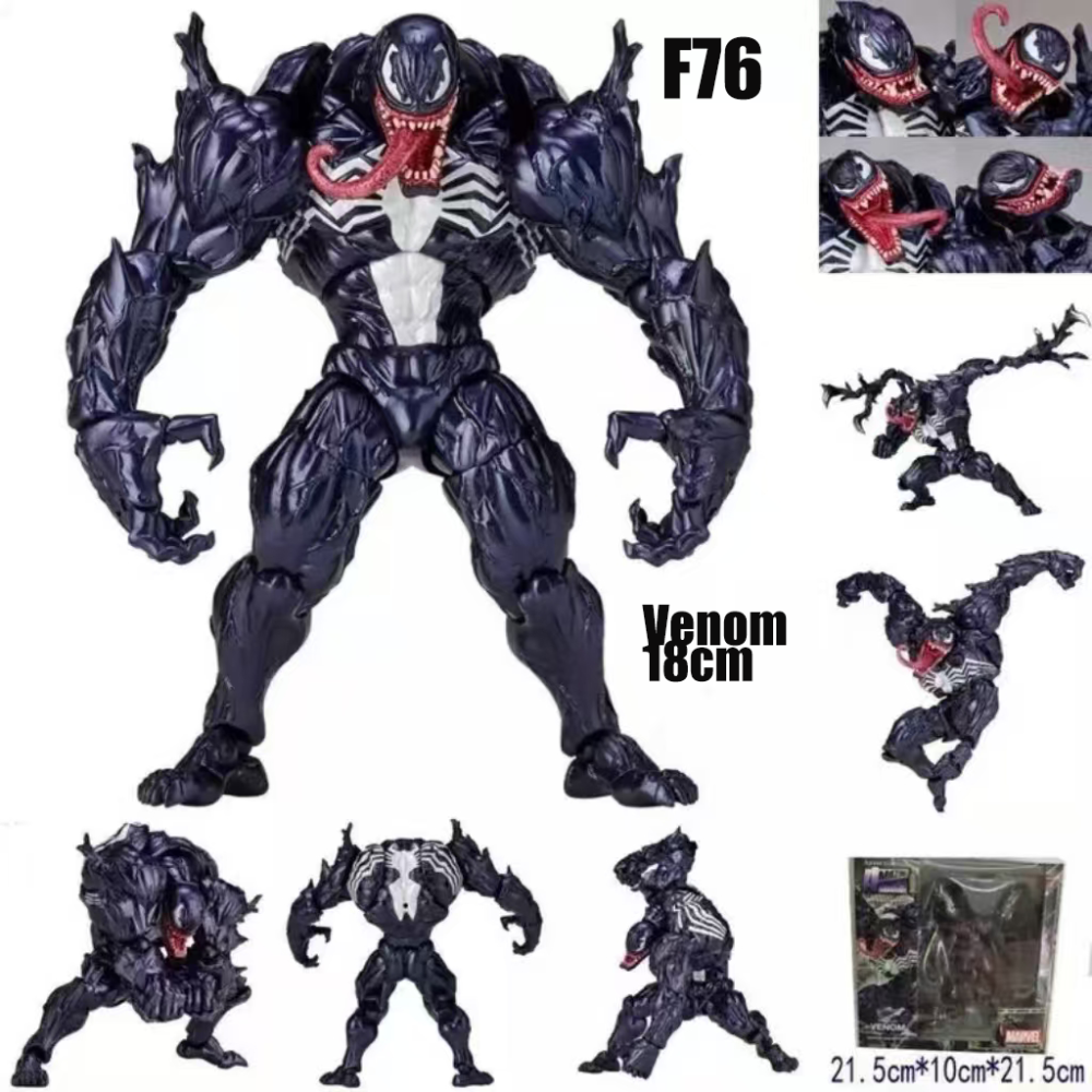 Amazing Spider-Man Action Figure Venom Carnage Movable Joint Model Kaiyodo Style Collectible Boxed Unofficial Figure