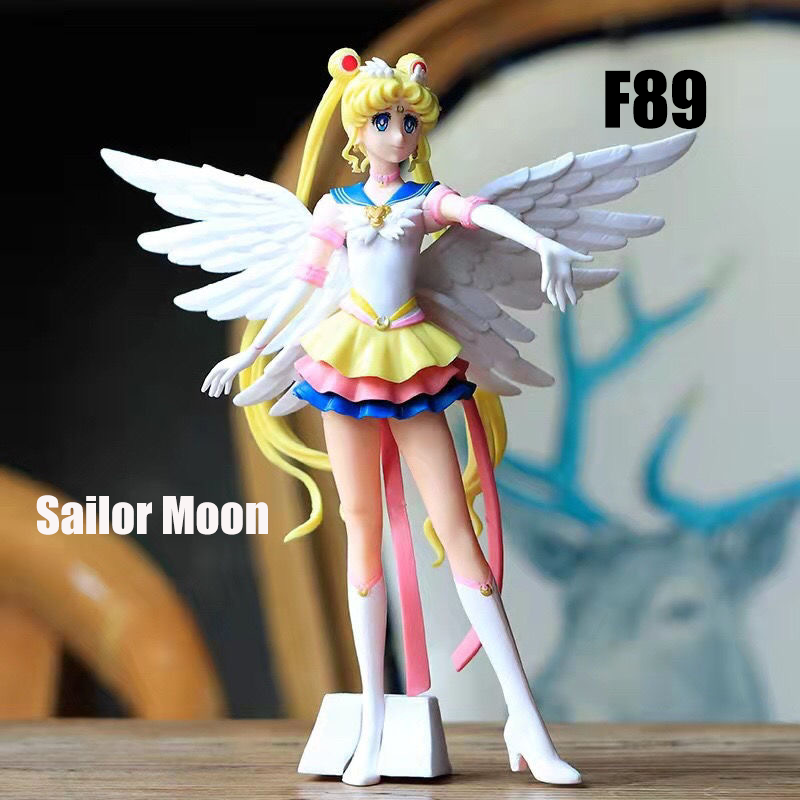 Sailor Moon Usagi Tsukino Action Figure Set Eternal & Super Version Anime PVC Statue 2 Styles Collectible Model Gift