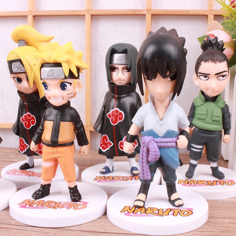 Naruto Anime Figures 20th & 21st Generation 6pcs Collectible Mini Figures Set of Naruto Sasuke Itachi  Non-Official Third-Party