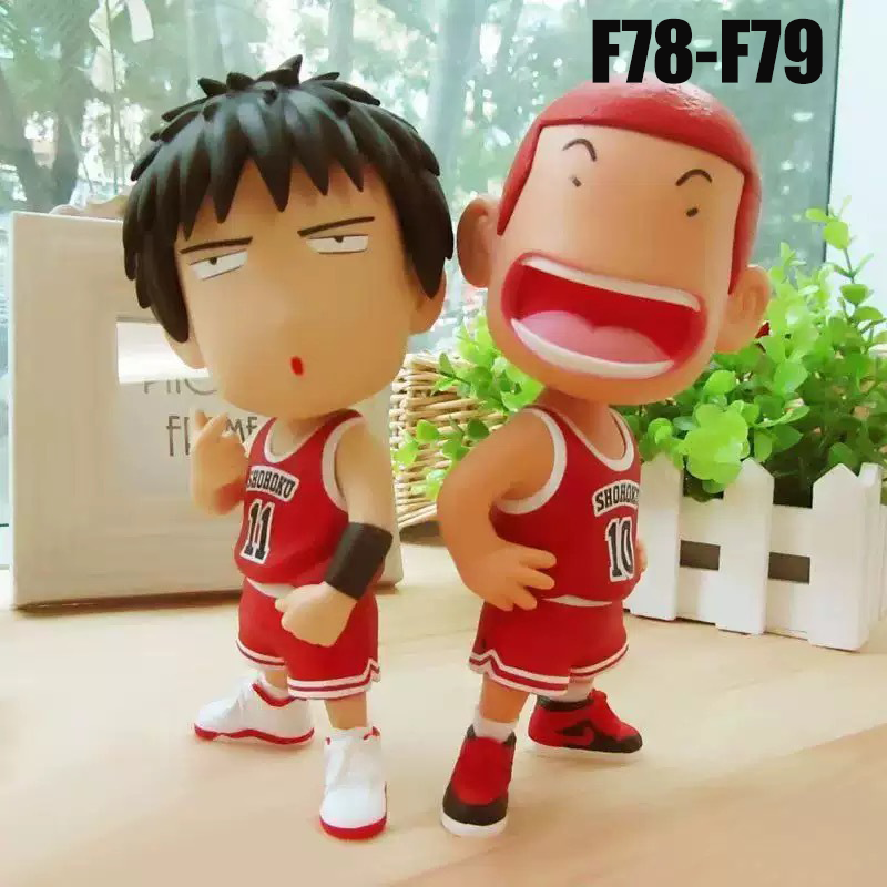 Slam Dunk Anime Action Figure Sakuragi Hanamichi Rukawa Kaede Chibi Basketball PVC ABS Collectible Model Unofficial Third-Party