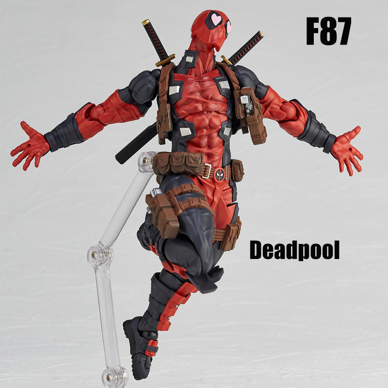 Deadpool 2.0 Action Figure Grey Red Yamaguchi Style Movable Joint Marvel Hero PVC Collectible Model Unofficial Third-Party