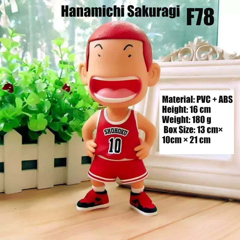 Slam Dunk Anime Action Figure Sakuragi Hanamichi Rukawa Kaede Chibi Basketball PVC ABS Collectible Model Unofficial Third-Party