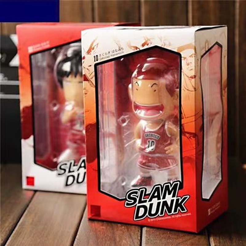 Slam Dunk Anime Action Figure Sakuragi Hanamichi Rukawa Kaede Chibi Basketball PVC ABS Collectible Model Unofficial Third-Party