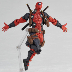 Deadpool 2.0 Action Figure Grey Red Yamaguchi Style Movable Joint Marvel Hero PVC Collectible Model Unofficial Third-Party