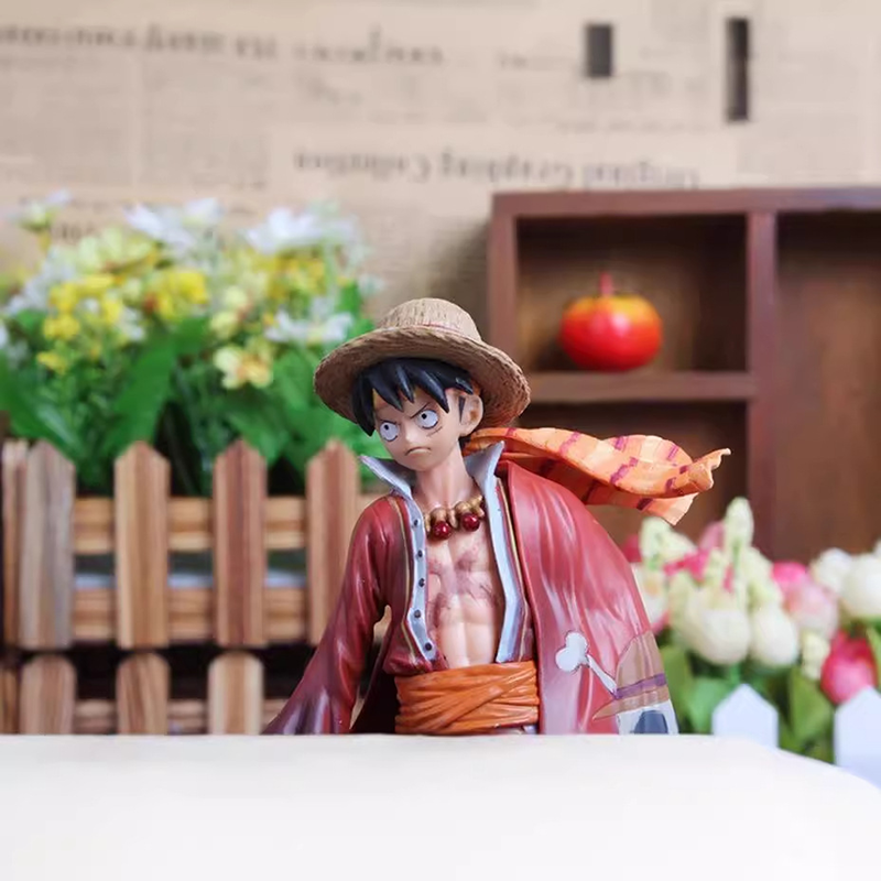 One Piece 15th Anniversary Luffy Action Figure Cape Victory Pose Action Statue Anime Collectible Model Boxed Gift Toy