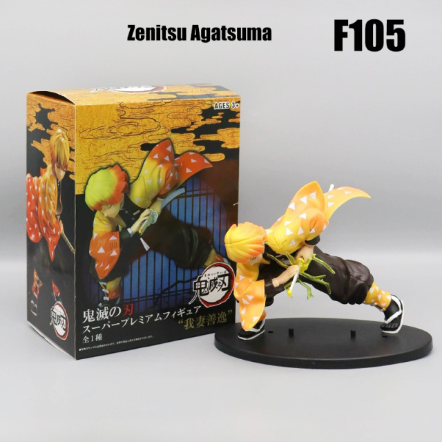 Demon Slayer Zenitsu Rengoku Tanjiro Action Figure Set  Anime Collectible Statue Fire God Version Display Model Boxed Gift Toy