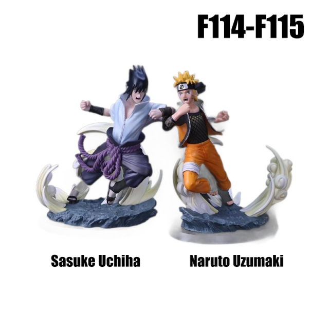 Naruto & Sasuke Action Figure Set 27cm Action Pose Collectible Anime Model Desk Car Decoration Gift Not Original