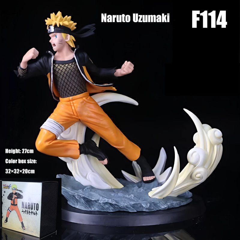 Naruto & Sasuke Action Figure Set 27cm Action Pose Collectible Anime Model Desk Car Decoration Gift Not Original