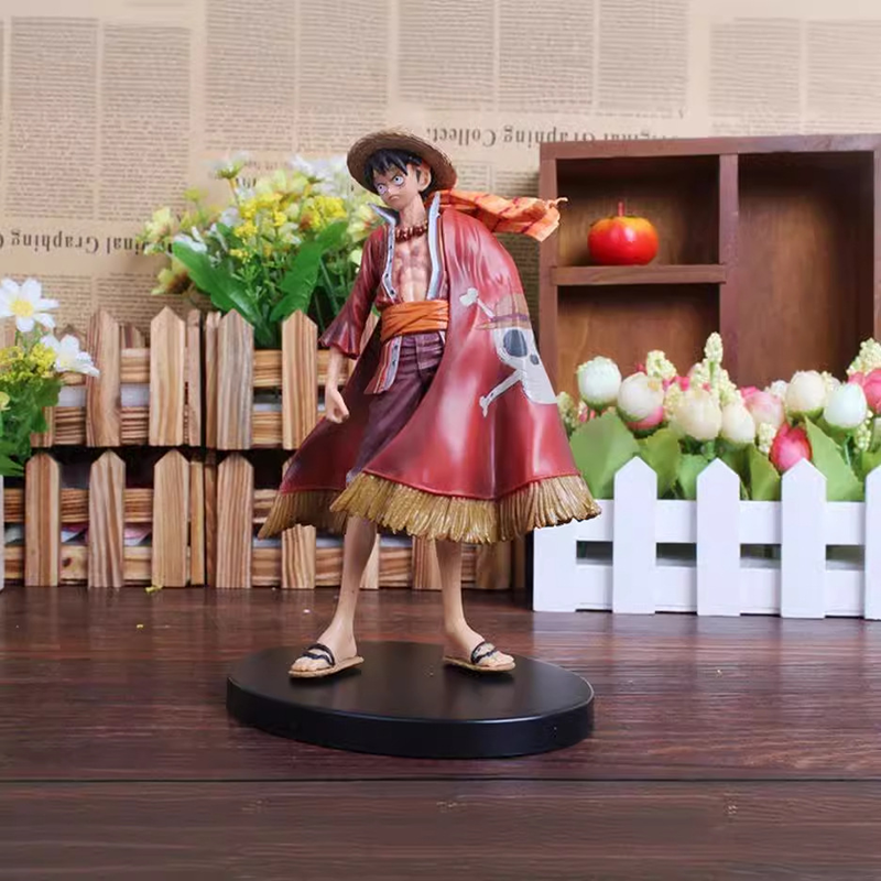 One Piece 15th Anniversary Luffy Action Figure Cape Victory Pose Action Statue Anime Collectible Model Boxed Gift Toy