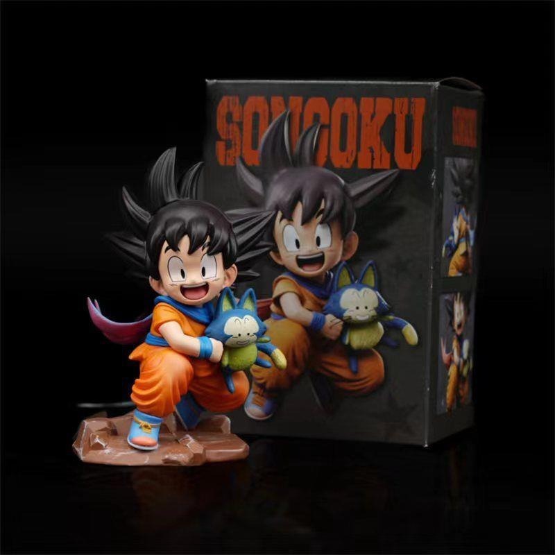 Dragon Ball Q Version Kid Goku Action Figure Mini Cute Collectible Desk Car Ornament Anime Gift Toy Not Original