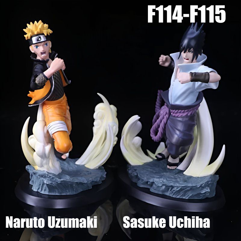Naruto & Sasuke Action Figure Set 27cm Action Pose Collectible Anime Model Desk Car Decoration Gift Not Original