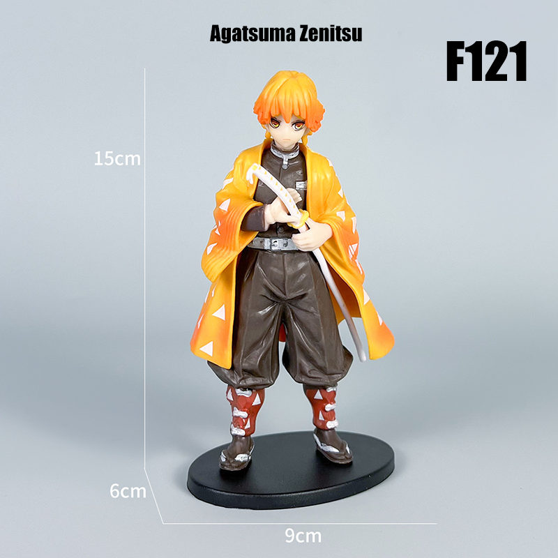 Demon Slayer 15cm Action Figure Tanjiro Nezuko Zenitsu Giyu Anime Collectible Model Desk Car Ornament Gift Not Original