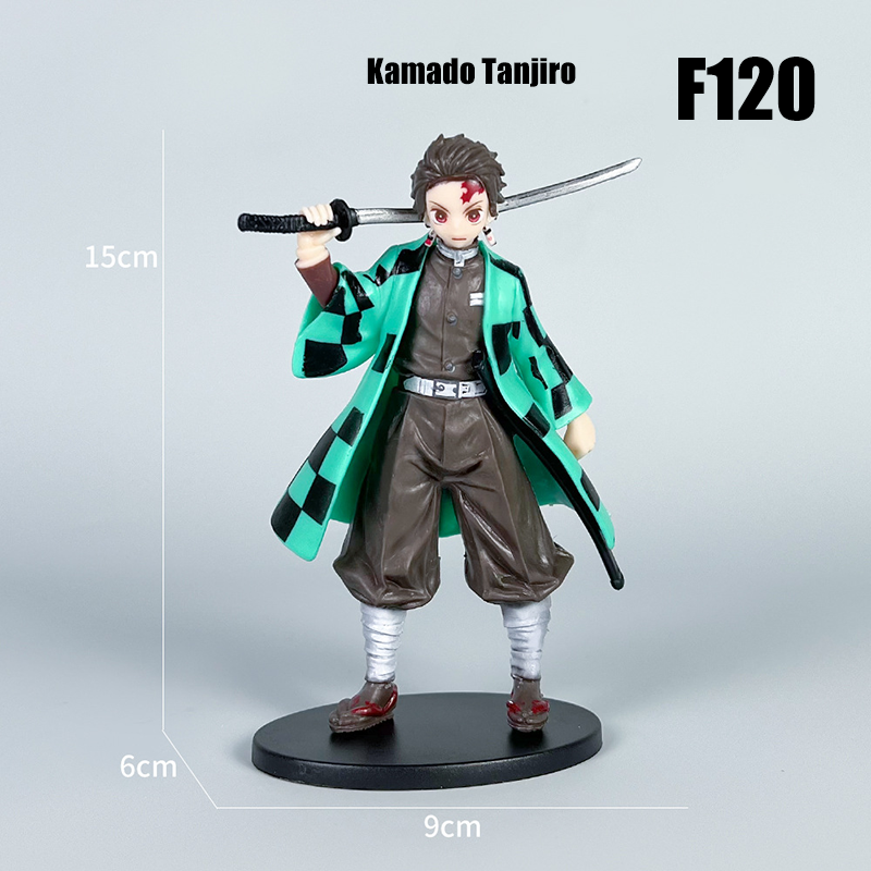 Demon Slayer 15cm Action Figure Tanjiro Nezuko Zenitsu Giyu Anime Collectible Model Desk Car Ornament Gift Not Original