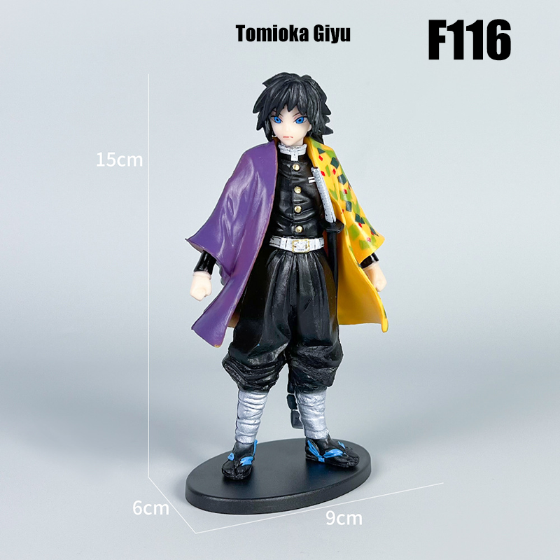 Demon Slayer 15cm Action Figure Tanjiro Nezuko Zenitsu Giyu Anime Collectible Model Desk Car Ornament Gift Not Original