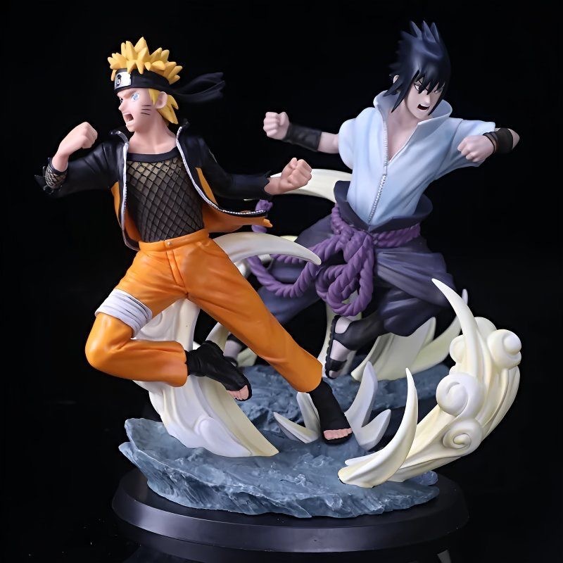 Naruto & Sasuke Action Figure Set 27cm Action Pose Collectible Anime Model Desk Car Decoration Gift Not Original