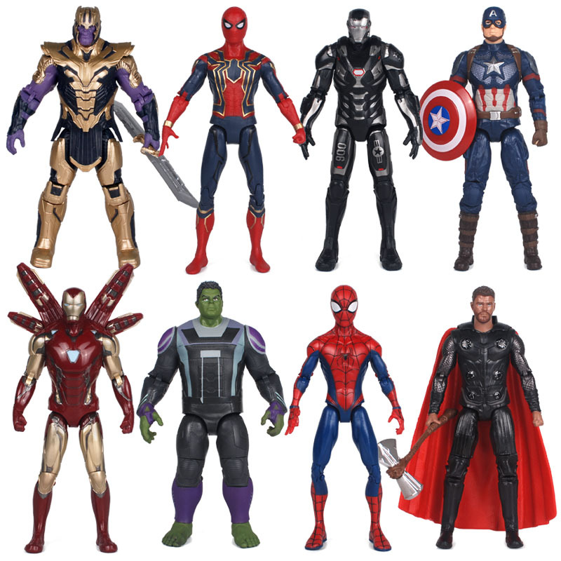 7inch Movable Marvel Action Figure PVC Toy Kids Collectible Superhero Model Gift New Year Movie Toy