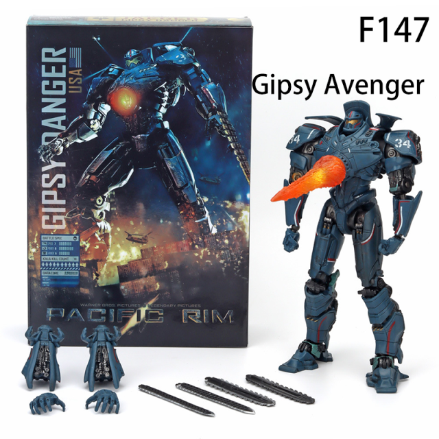 Pacific Rim Uprising Obsidian Fury Gipsy Avenger Action Figure LED Light Movable Robot Model Toy Collectible Unofficial