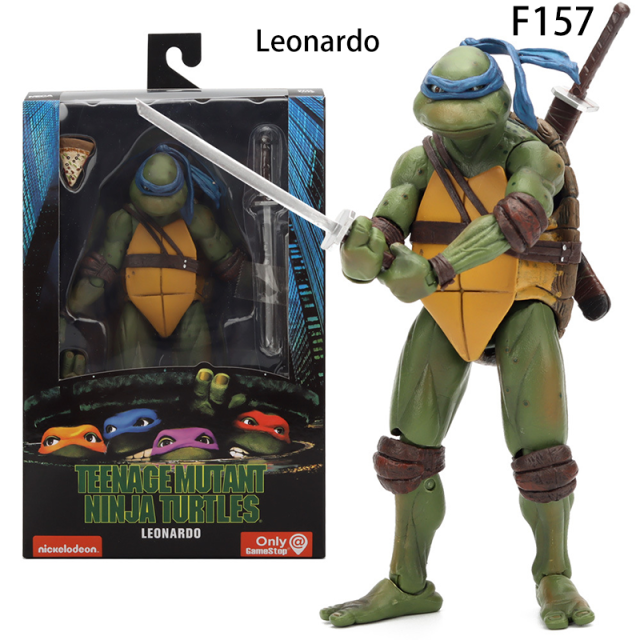 Teenage Mutant Ninja Turtles 1990 Movie Leonardo Raphael Michelangelo Donatello 7inch Movable Action Figure Model Toy Collectible