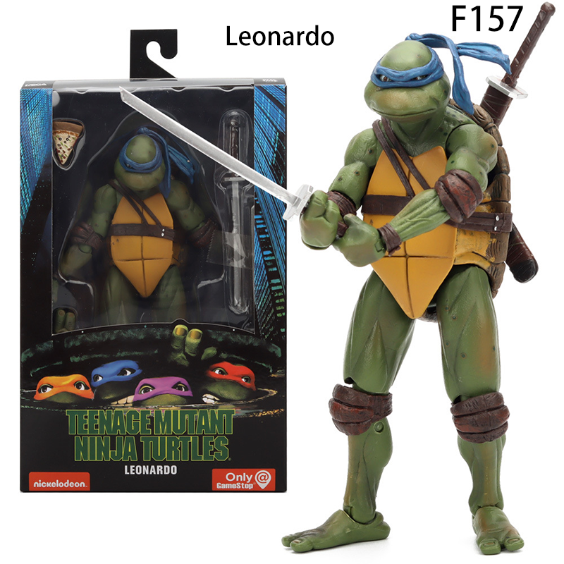 Teenage Mutant Ninja Turtles 1990 Movie Leonardo Raphael Michelangelo Donatello 7inch Movable Action Figure Model Toy Collectible