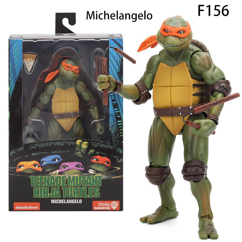 Teenage Mutant Ninja Turtles 1990 Movie Leonardo Raphael Michelangelo Donatello 7inch Movable Action Figure Model Toy Collectible