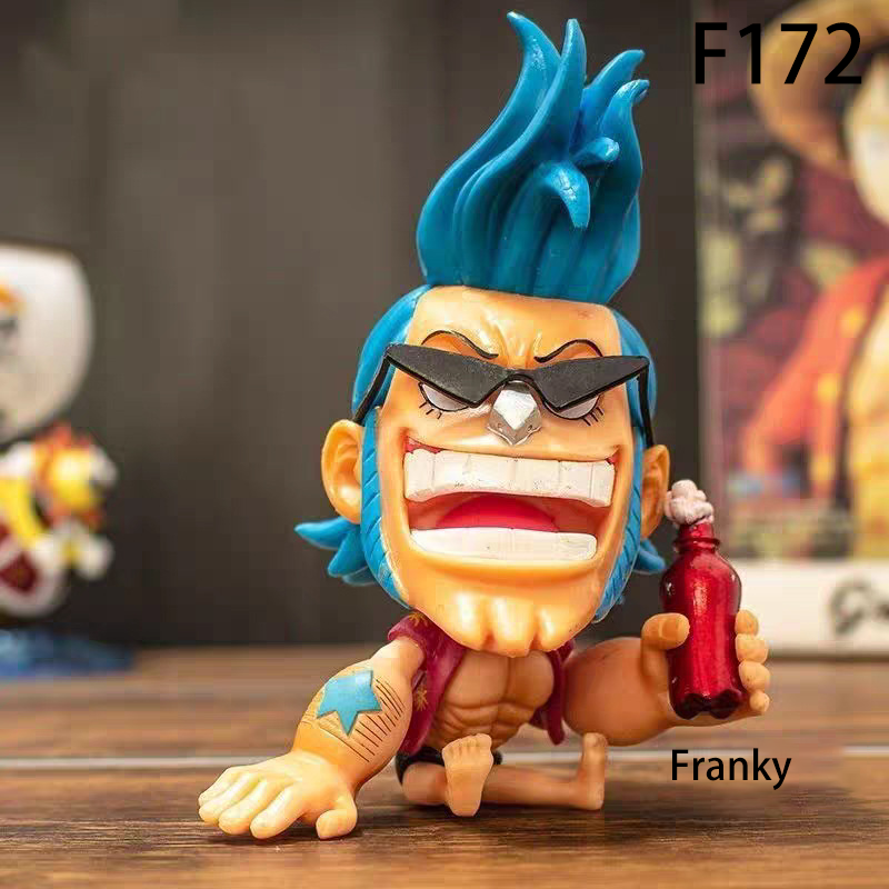 One Piece Chibi Action Figure Set Luffy Nami Ace Franky Anime Collectible Cute Mini Model Toy Gift Unofficial