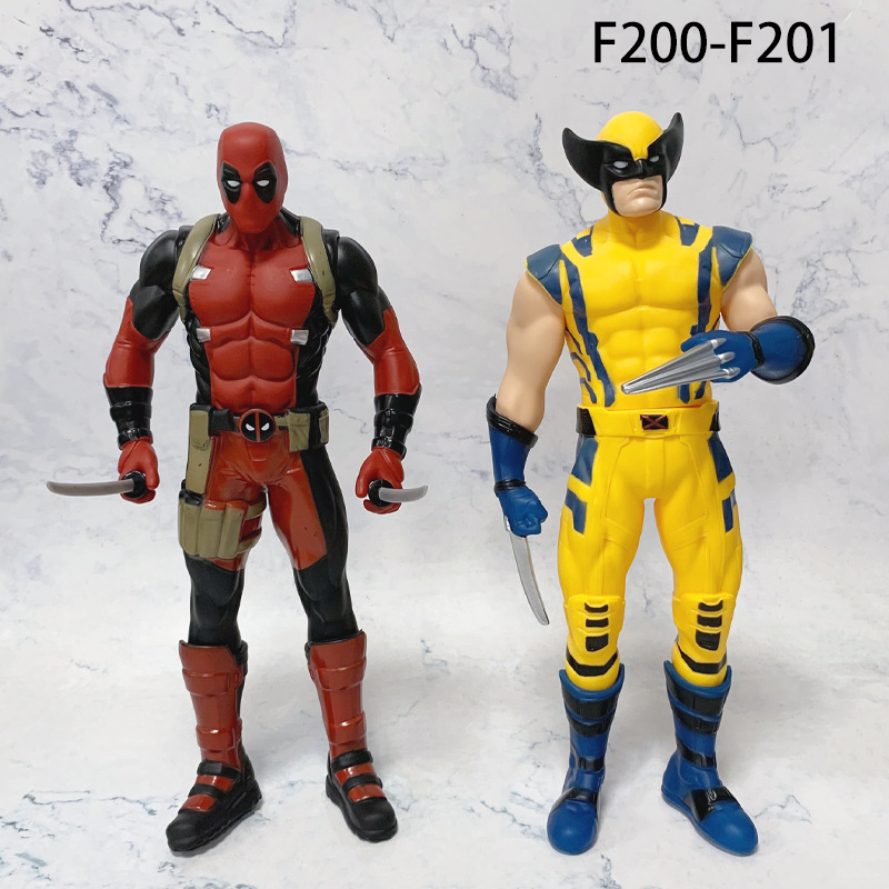 Deadpool & Wolverine Action Figure Set Superhero Movie Anime Cartoon Collectible Toy Action Figure Desktop Decor