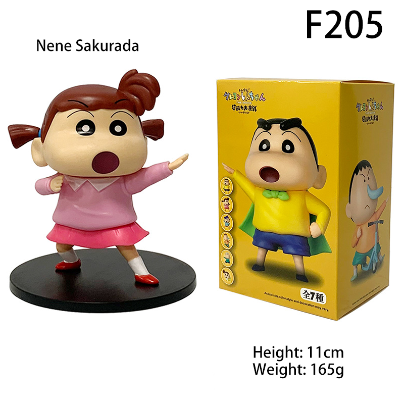 Crayon Shin-chan Action Figure Set Shinnosuke Himawari Masao Bochan Kazama Condoom Chibi Collectible Desk Toy