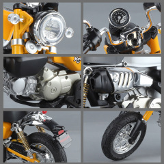 1:9 Monkey Bike Motorcycle Model Alloy Diecast Sound Light 19cm Mini Motorbike Desk Car Decor Collectible Toy