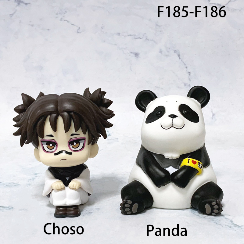 Jujutsu Kaisen Panda Choso Chibi Figurine Cute Anime Figure Desk Decor Car Ornament Collectible Gift Toy