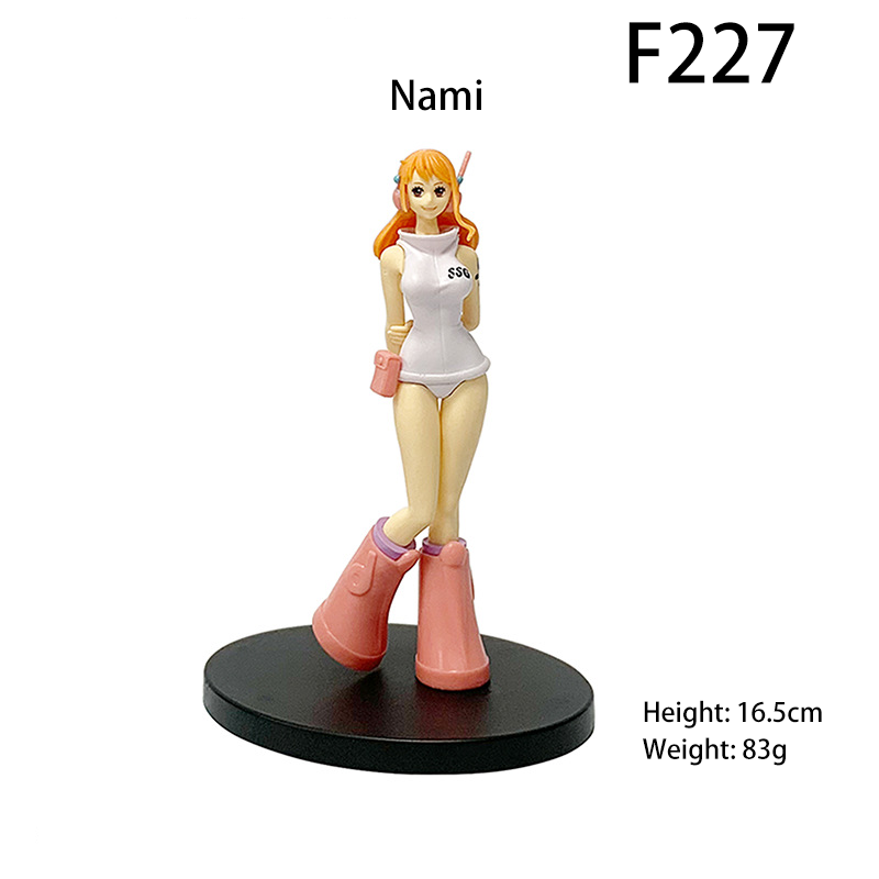 One Piece Figure Set Luffy & Nami Egghead Island Anime Chibi Collectible Desk Toy Figure Model