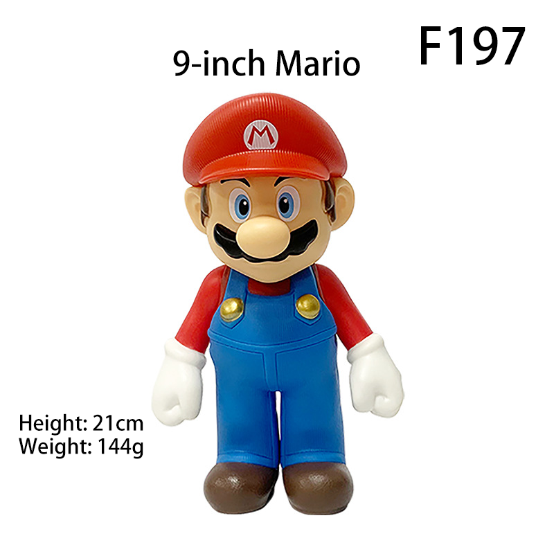 Super Mario 9-Inch Mario Luigi Action Figure Big Size Chibi Collectible Desk Toy Desktop Decor Game Model