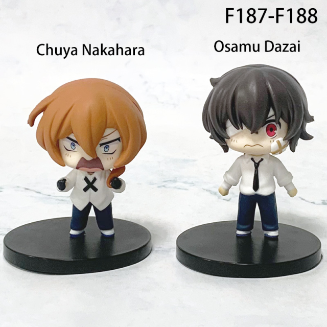 Bungo Stray Dogs Osamu Dazai Chuuya Nakahara Chibi Figurine Anime Desk Car Decor Collectible Gift Toy