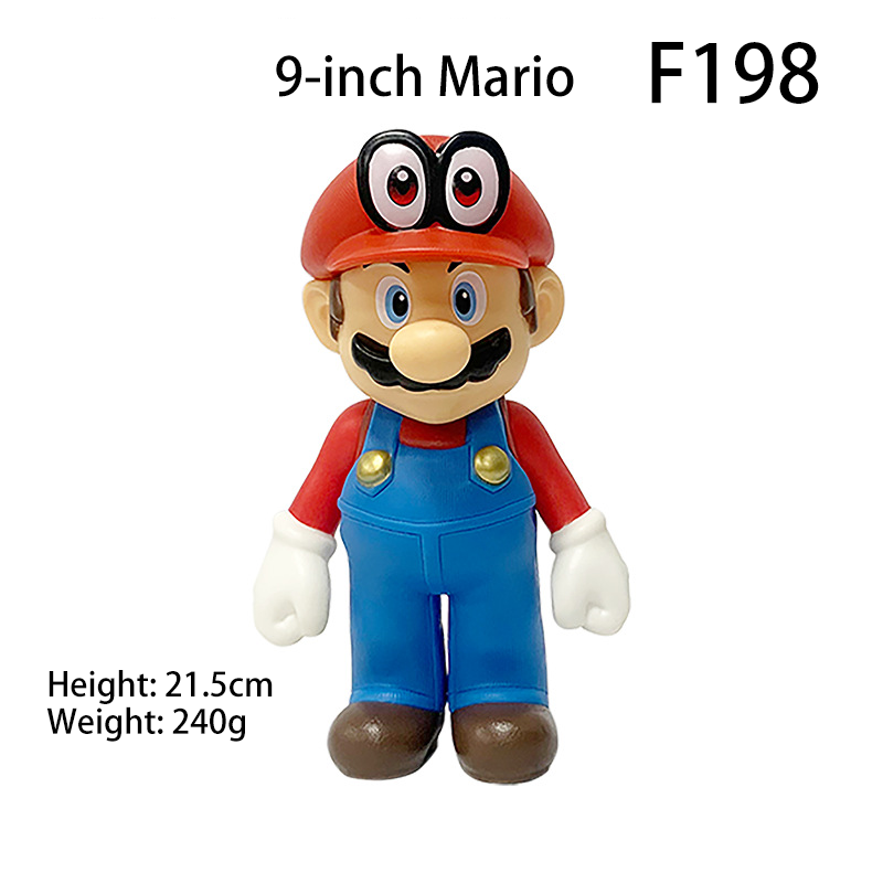 Super Mario 9-Inch Mario Luigi Action Figure Big Size Chibi Collectible Desk Toy Desktop Decor Game Model