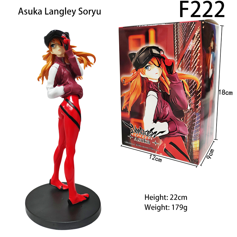 Evangelion Figure Set 6 Pcs Rei & Asuka Anime Chibi Collectible Desk Toy Blue Hair Cat-Ears Mecha Glasses