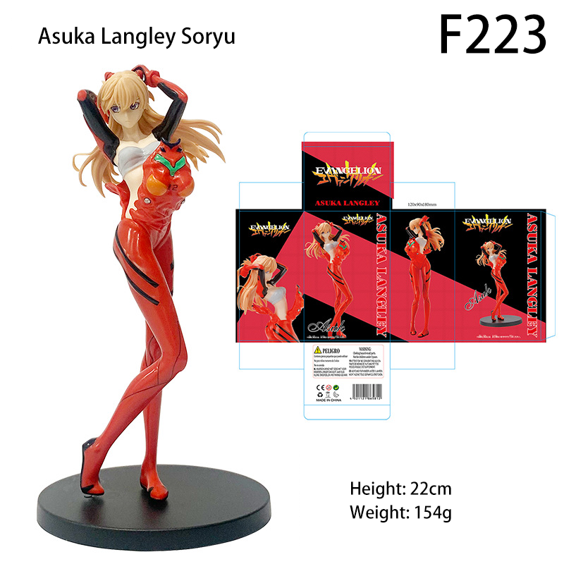 Evangelion Figure Set 6 Pcs Rei & Asuka Anime Chibi Collectible Desk Toy Blue Hair Cat-Ears Mecha Glasses