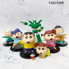 Crayon Shin-chan Action Figure Set Shinnosuke Himawari Masao Bochan Kazama Condoom Chibi Collectible Desk Toy